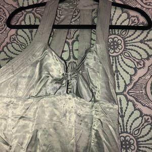 Free People Teal Silk Dress